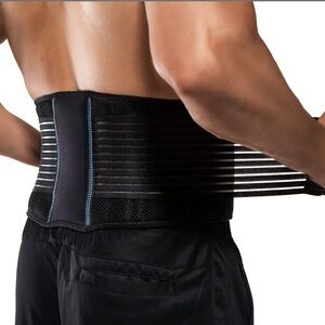 BraceUP Back Brace Lower Back Adjustable Straps (L/XL 35-43 In)